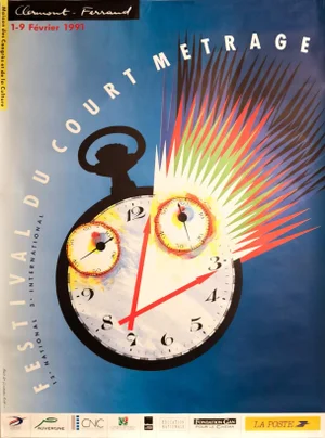 1991 French Festival Poster, Festival Du Court-Métrage Clermont-Ferrand (Short Film Festival)
