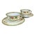 1930s Noritake Pecos Footed Cup & Saucer Sets- 4 Pieces For Sale