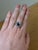 2.13cts Round Ceylon Sapphire and Natural Diamond Ring in Solid 14k White Gold, Size 6.75 For Sale - Image 4 of 9