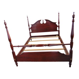 Knob Creek Cherry Queen Size Poster Bed For Sale