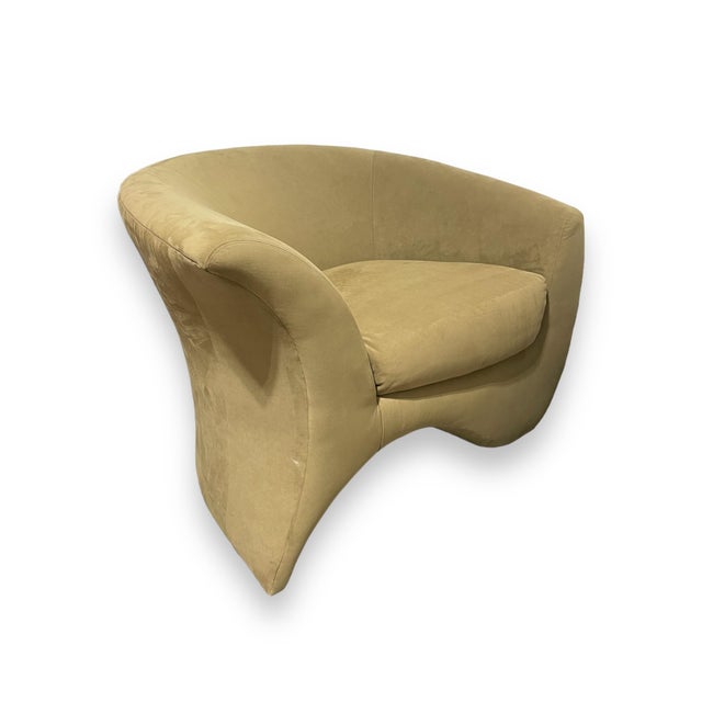 Directional Pair of 1990s Vladimir Kagan Sculptural Hurricane Lounge/Club Chairs For Sale - Image 4 of 5