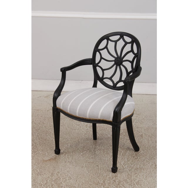 Set of 8 Spiral Web Back Dining Chairs For Sale - Image 4 of 18