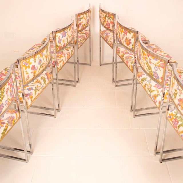 SQ-AL Chairs in Brass and Steel, 1970s, Set of 8 For Sale - Image 14 of 18