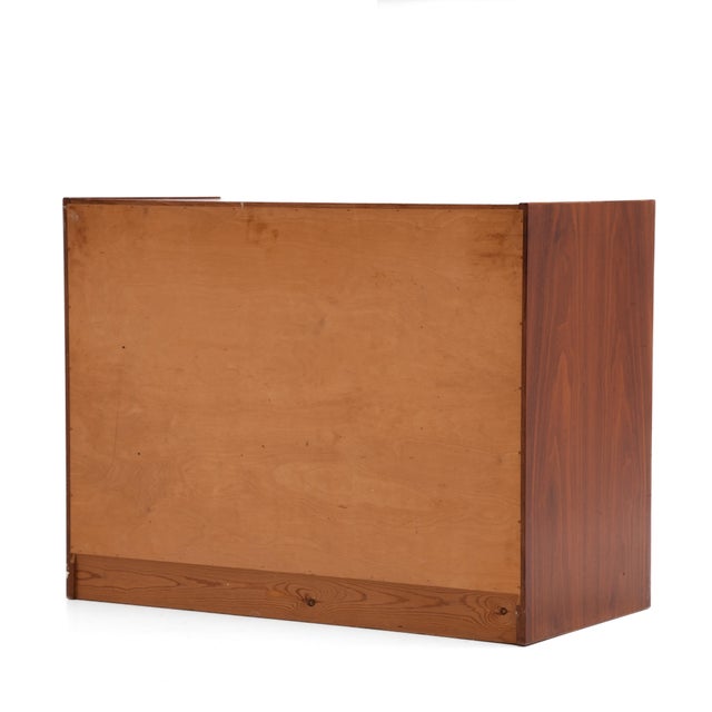 Arne Wahl Iversen Danish Walnut 4 Drawer Chest Arne Wahl Iversen Unmarked 1970s For Sale - Image 4 of 12