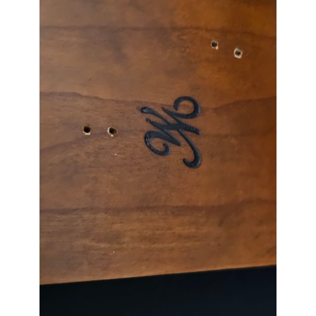 Brown Set of 8 Kindel Winterthur Collection Mahogany Clawfoot Dinning Arm Chairs Silk For Sale - Image 8 of 14