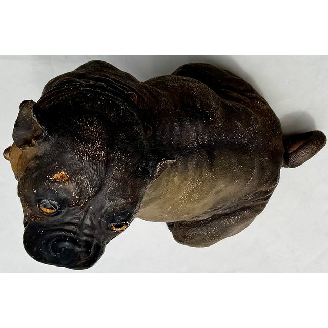 Antique Victorian Terracotta Bulldog Statue 19th Century For Sale In New York - Image 6 of 12