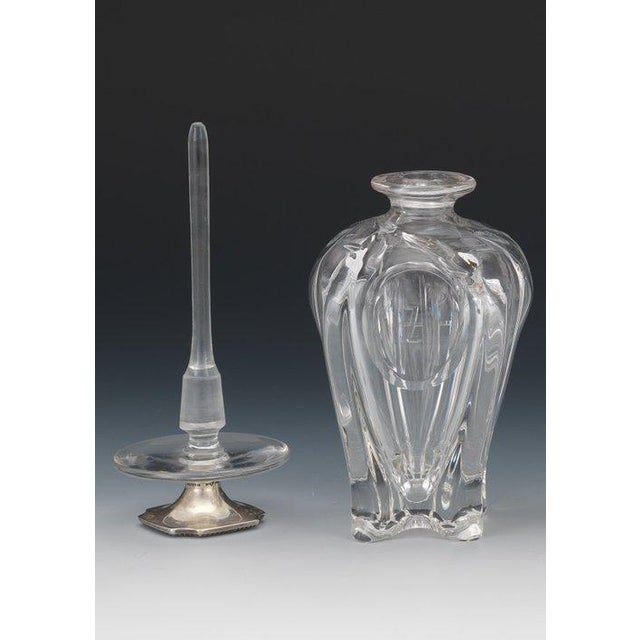 Early 20th Century Art Deco Crystal Vanity Perfume Bottle with Sterling Top 'Warly' 20th Century For Sale - Image 5 of 8