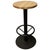 New Industrial Wrought Iron Shop Stool With Pine Wood Seat For Sale - Image 13 of 13