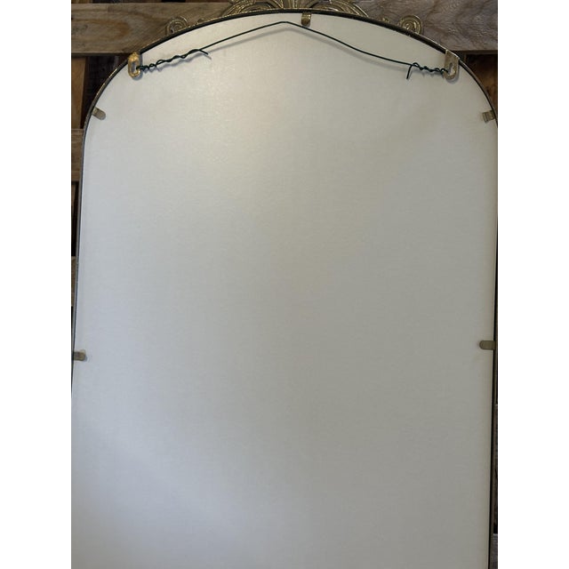 Mirror with Gilded Metal Pediment, 2000s For Sale - Image 10 of 11