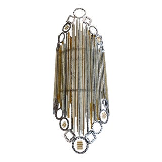 Wall Lamp in Iron and Glass, Italy, 1960s For Sale