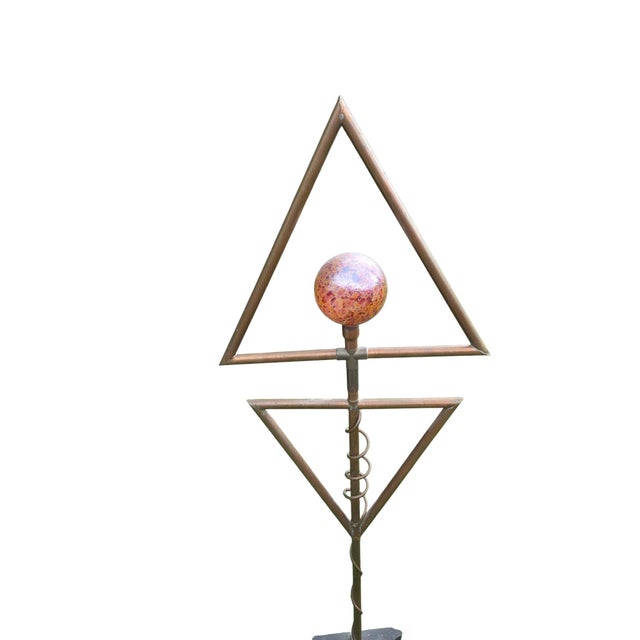 Vintage Post-Modern Abstract Copper Orb Garden Sprinkle Sculpture Modernism For Sale In Philadelphia - Image 6 of 10