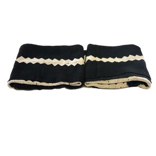African Black & White Mud Cloth Textile Mali 41" by 64" For Sale