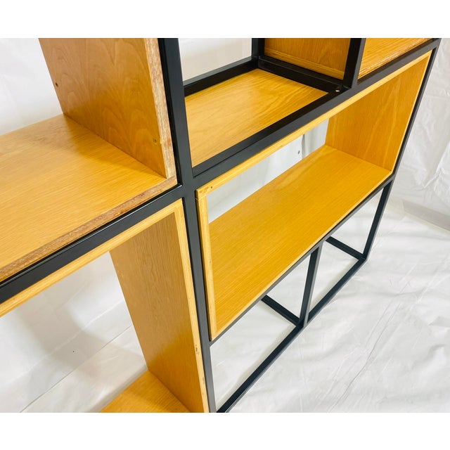 Custom Architectural Metal and Wood Display Cabinet / Bookcase, Usa 1990's For Sale - Image 11 of 11