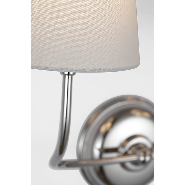 Thomas O'Brien for Visual Comfort Signature Vendome 16" Cordless Double Sconce in Polished Nickel with Linen Shades For Sale - Image 11 of 11