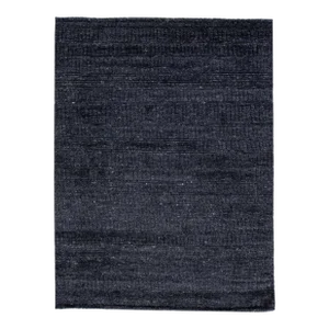Early 21st Century Moroccan Contemporary Texture Handmade Wool Rug With Charcoal Color Field