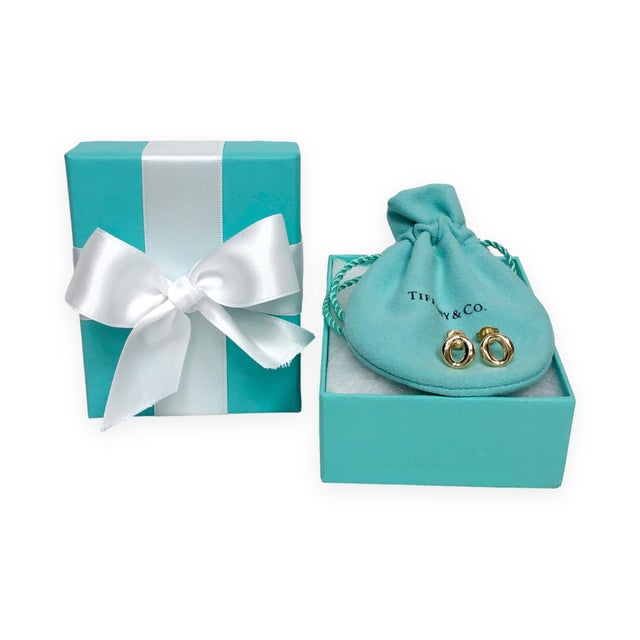 Tiffany & Co. Elsa Peretti Sevillana Stud Earrings 18k Yellow Gold Small, A Pair For Sale - Image 9 of 9