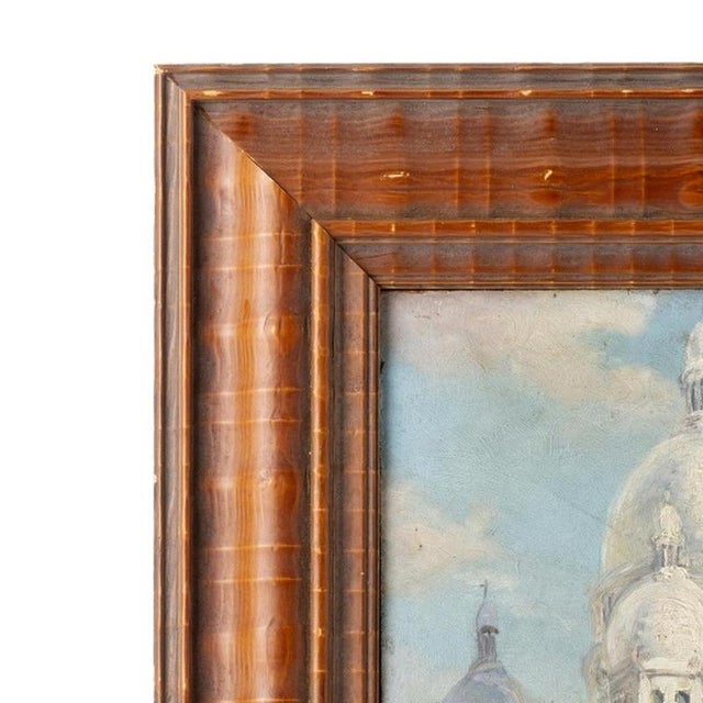 Painting - European School - Paris-Montmartre (signed). Paris-Montmartre; oil on platex. Signed. Dimensions: 27.5 cm x...