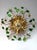 Gold Ceiling or Wall Lamp in Gilded Metal with Murano Glass Leaves and Flowers from Banci Firenze, Italy, 1960s For Sale - Image 8 of 8