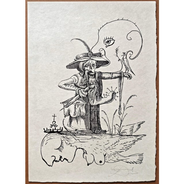 Salvador dali pope jules ii from "les songes drôlatiques de pantagruel" (the drolatic dreams of pantagruel) from the...