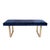 Blue Mohair Miami Bench For Sale - Image 4 of 4