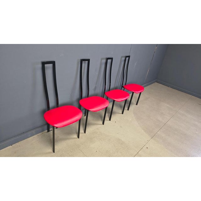 Vintage Postmodern Dining Chairs from Cattelan Italia, 1980s, Set of 4 For Sale - Image 11 of 16