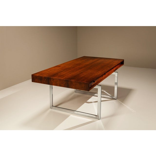 1960s Desk in Rosewood and Chrome by Bodil Kjaer, Denmark, 1960s For Sale - Image 5 of 13