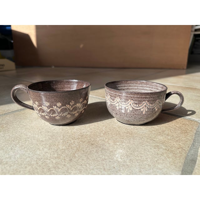 Large Handmade Ceramic Mugs with Handles from Serocka, Germany, 1970s, Set of 2 For Sale - Image 11 of 13