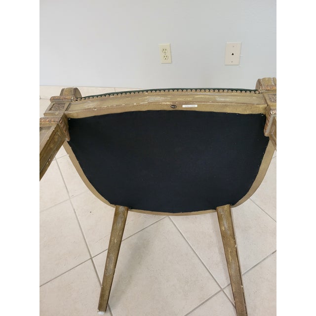 Mid 20th Century Vintage Green Velvet Chair For Sale In Dallas - Image 6 of 8