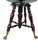 Brown Antique Victorian Style Adjustable Piano Stool With Glass Ball-and-Claw Feet For Sale - Image 8 of 16