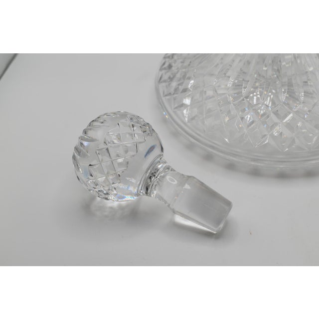 1920s Irish Cut Crystal Decanter With Sterling Silver Collar For Sale - Image 13 of 14