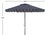 Traditional Elegant Valance 9Ft Round Umbrella, Navy With White Trim/Chrome Pole For Sale - Image 3 of 7