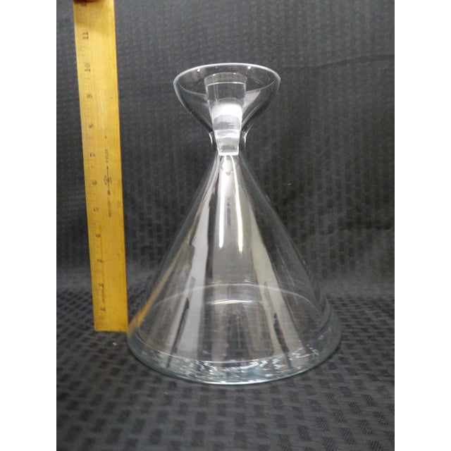 Beautiful Pascal Mourgue Designed and Signed modern Decanter with original stopper. Stands aproxx 10" tall and the base is...