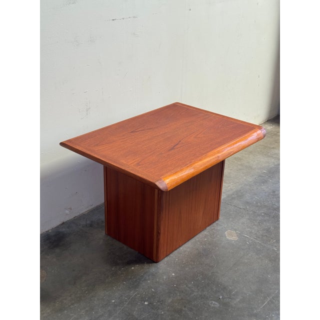 1960s Danish Teak Side Table - Vintage Mid-Century Modern Solid Wood Coffee Table For Sale - Image 9 of 10
