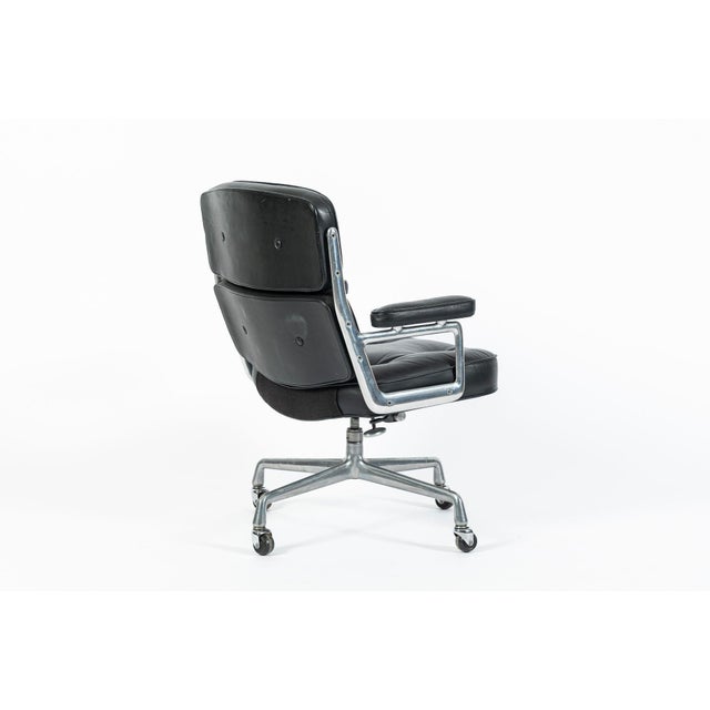 Eames Time Life Executive Chair Herman Miller Black Leather Office Chair 1981 For Sale In Detroit - Image 6 of 18