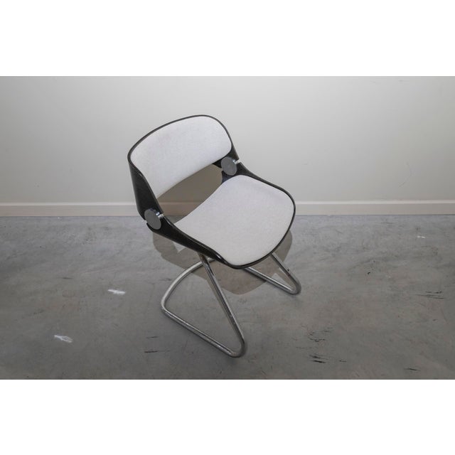 Textile Space Age Dining Chairs attributed to Eugen Schmidt for Soloform, Germany, 1960s, Set of 4 For Sale - Image 7 of 9