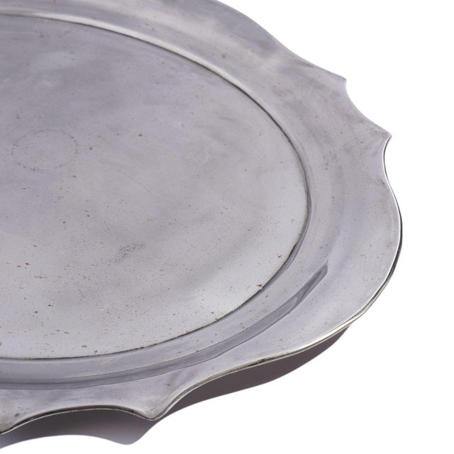 English Chippendale Shaped Polished Tin Tea Tray, C. 1830 For Sale - Image 4 of 7