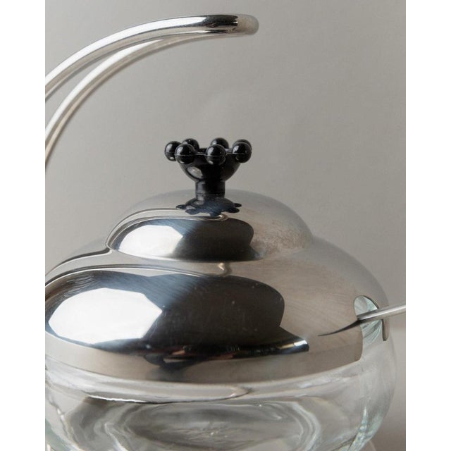Metal Vintage Lidded Box in Stainless Steel and Glass by Matteo Thun for WMF, 1980s For Sale - Image 7 of 13