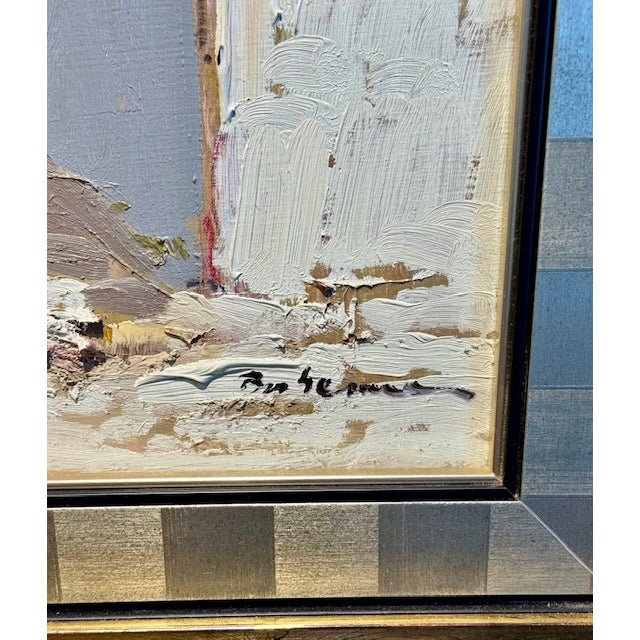 Late 20th Century Late 20th Century Jose Barbera Original Cultural Landscape Oil on Canvas Painting For Sale - Image 5 of 14