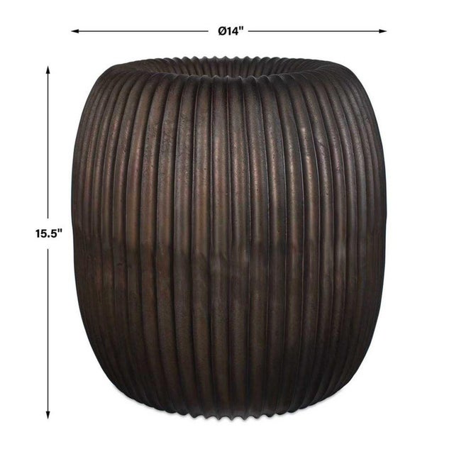 2020s Modern Fluted Bronze Donut Planter For Sale - Image 5 of 6