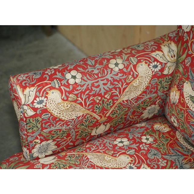 Modern Strawberry Thief Fabric Library Lounge Chair from William Morris For Sale - Image 11 of 18