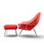 Metal Eero Saarinen for Knoll Mid Century Medium Womb Chairs - Pair With Ottoman For Sale - Image 7 of 13