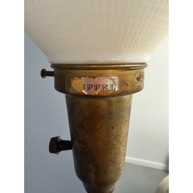 1950s 1950s Impressive Ceramic and Brass Table Lamp by Edwin Cole for Stiffel For Sale - Image 5 of 10