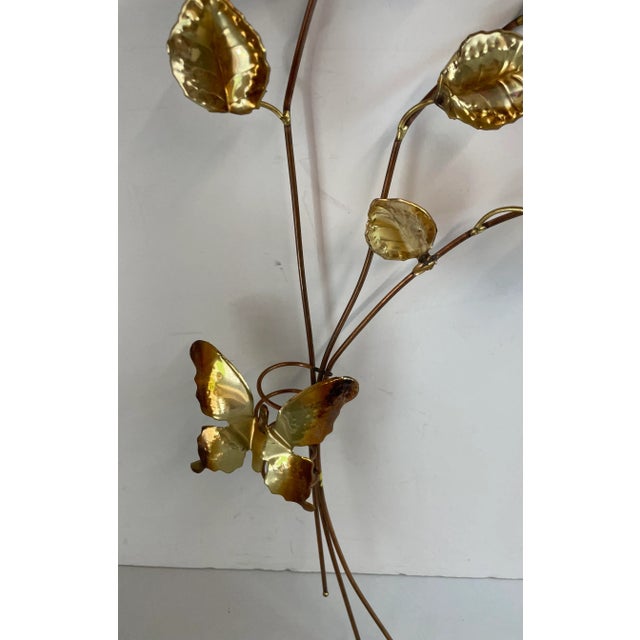 Vintage Metal Brutalist Rose Wall Art For Sale - Image 4 of 9