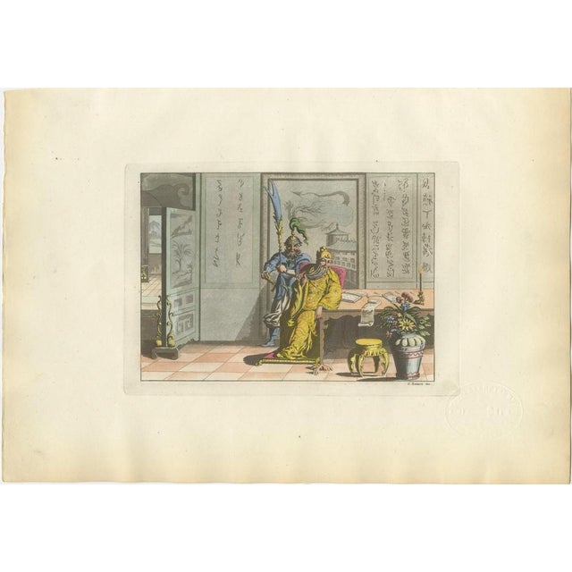 Chinese Interior Scene with Official and Guard – Ferrario Costume Series, 1815 This finely hand-colored copperplate...