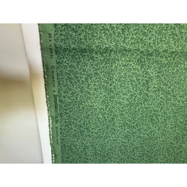 1990s Over 5 Yards of Brunschwig & Fils Green Fabric For Sale - Image 5 of 5