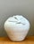 Contemporary Vintage Kass O'Brien White Ceramic Vase With Ginko Leaf Motif For Sale - Image 3 of 13