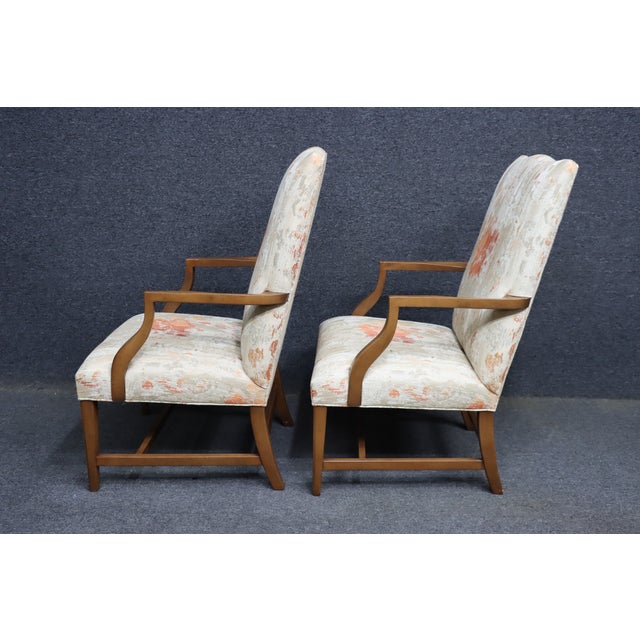 Ethan Allen Cherry Lolling Chairs- Pair For Sale - Image 10 of 17