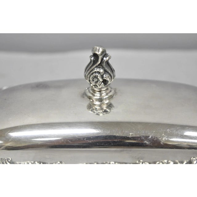 International Silver Vintage International Silver Countess Silver Plated Covered Butter Dish For Sale - Image 4 of 12