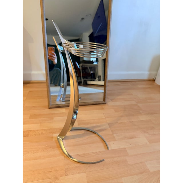 Elevate your home bar or dining experience with this striking Space Age sculptural wine decanter stand. Crafted from sleek...