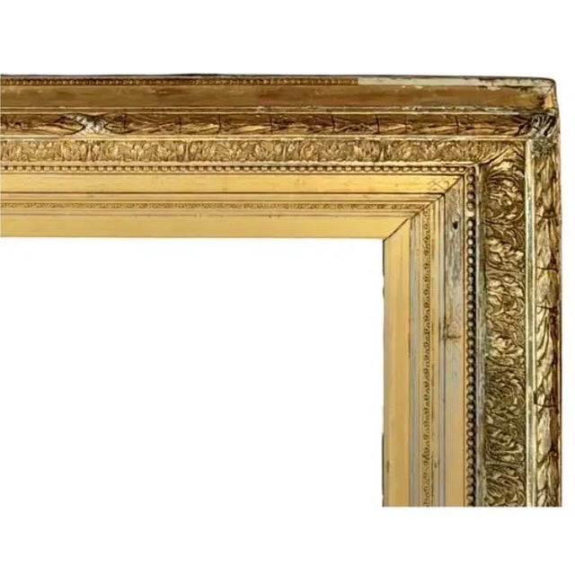 Large 19th Century Giltwood Wall Mirror, Carved Foliate Design Frame For Sale - Image 4 of 8